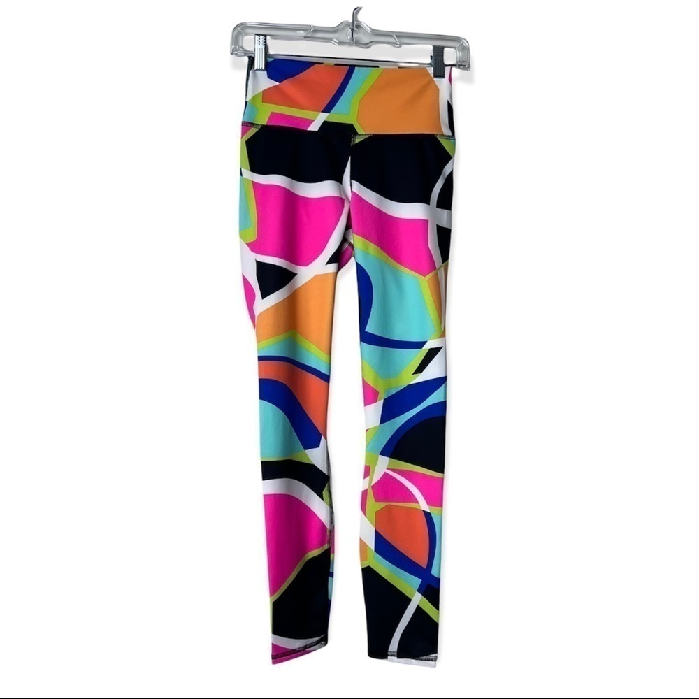 Fabletics Multicolor Geometrical Pattern Yoga Leggings Pants. Size XS
